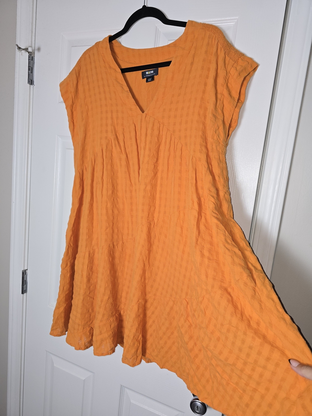 Maeve Anthropologie Juliet Orange Cotton Tunic Dress Size Large - Picture 2 of 10
